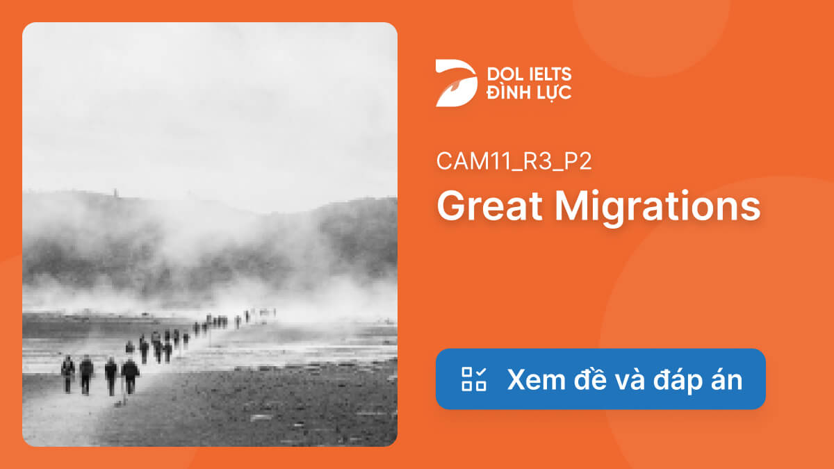 Luyện Tập Bai đọc Great Migrations Ielts Reading Practice Dol Vn Học Tiếng Anh Tư Duy Nội Dung Free Chất Lượng Premium