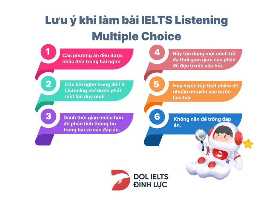 5 bước làm dạng bài ielts listening multiple choice