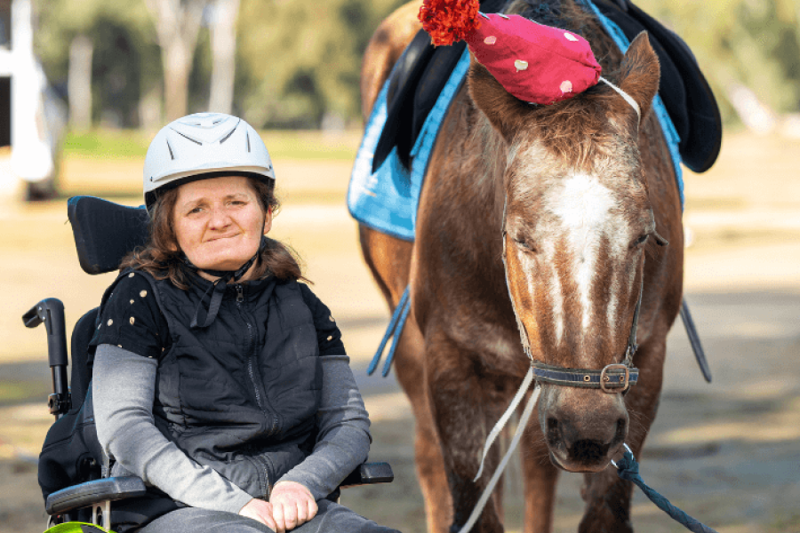 Horse riding for disabled people
