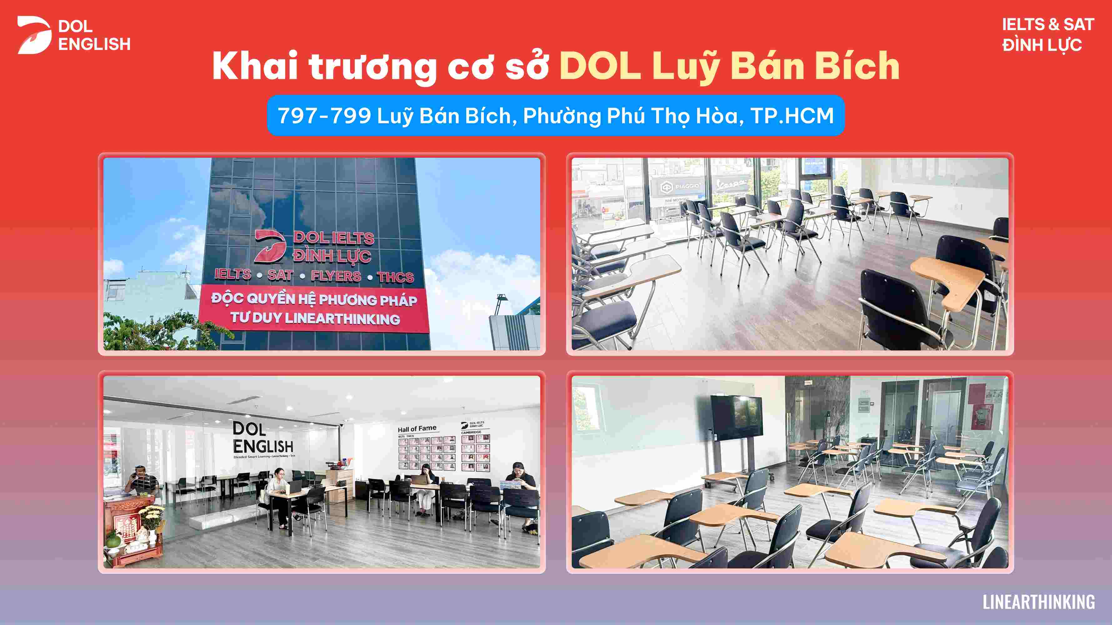 DOL ENGLISH KHAI TRƯƠNG CƠ SỞ LŨY BÁN BÍCH- KHÔNG GIAN HỌC TẬP DÀNH RIÊNG CHO HỌC VIÊN TIỂU HỌC & THCS 
