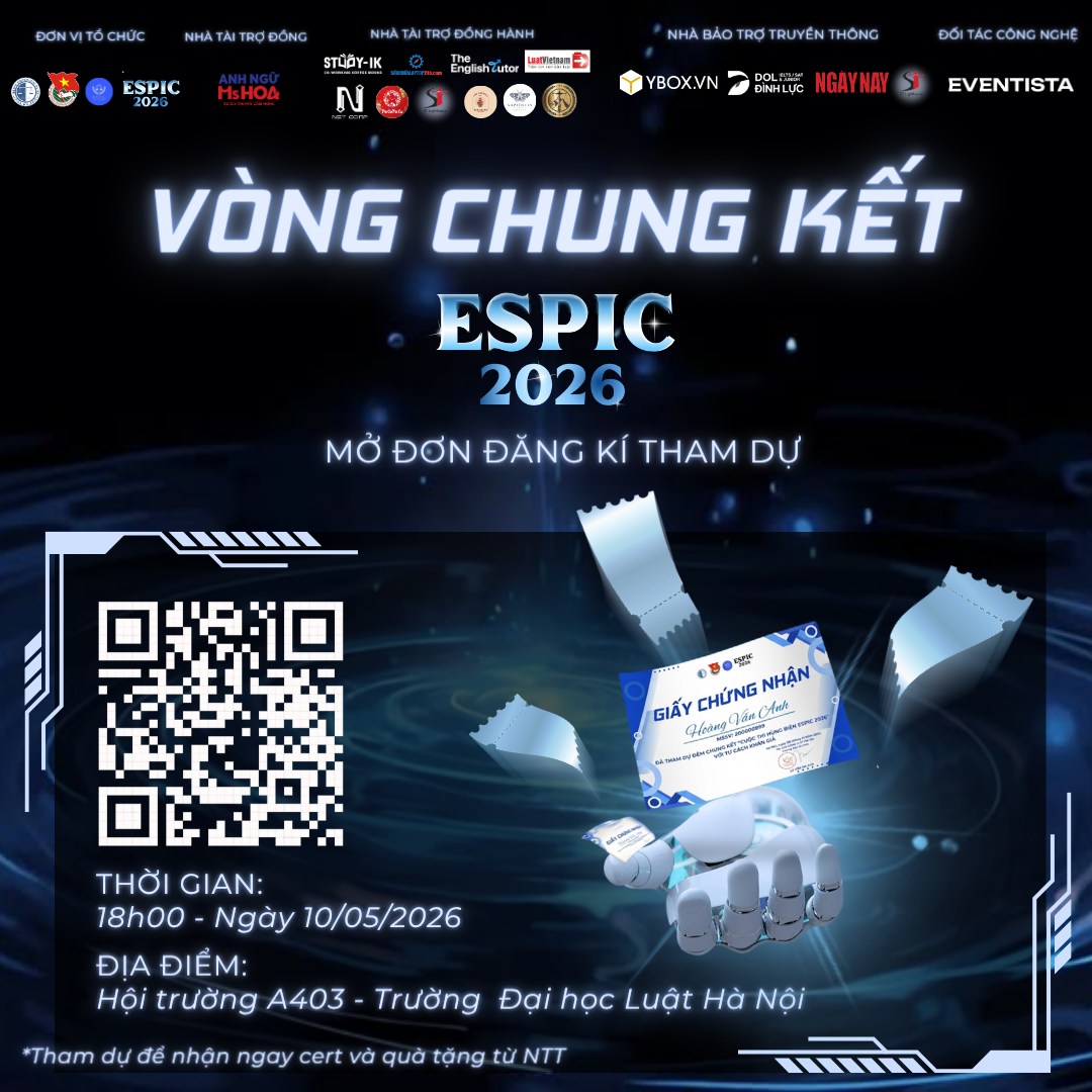 ⏰[Chính Thức Mở Đơn Đăng Ký Tham Dự Vòng Chung Kết 𝐄𝐒𝐏𝐈𝐂 𝟐𝟎𝟐𝟔] ⏰