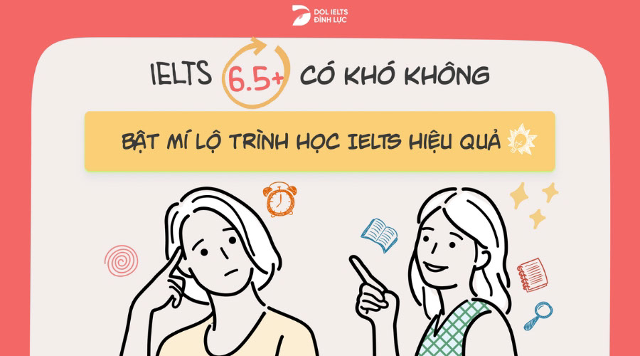 Thi IELTS 6.5 có khó không? Lộ trình học IELTS 6.5 chi tiết hiệu quả