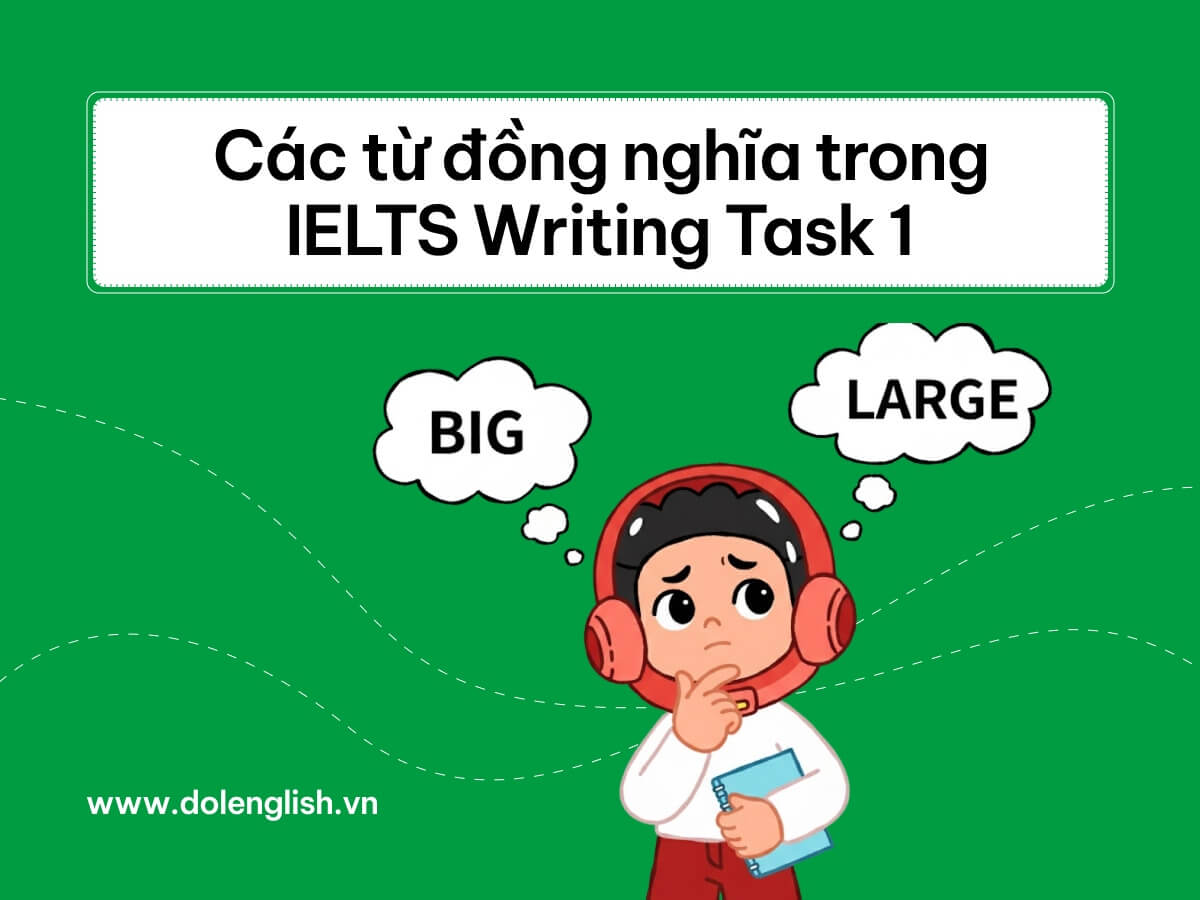 Các từ đồng nghĩa trong IELTS Writing Task 1