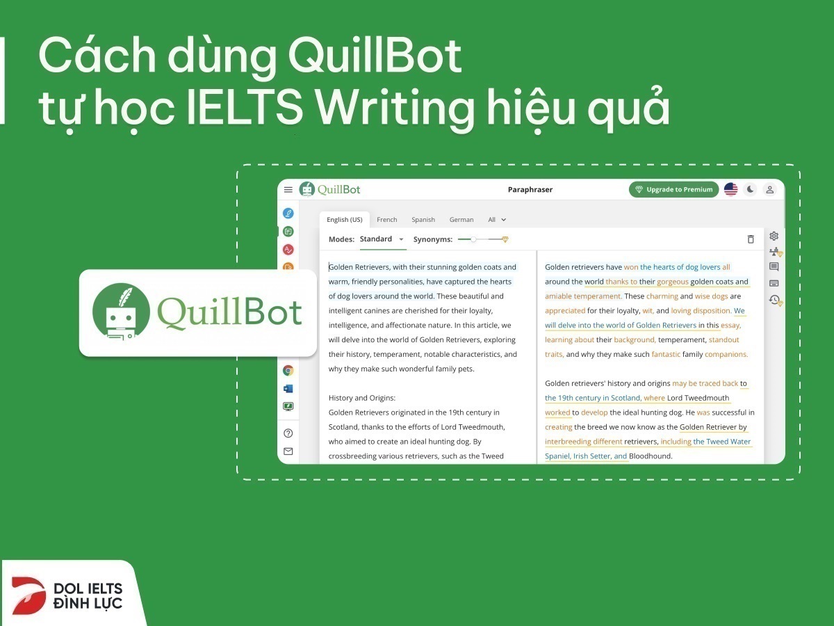 cách dùng quillbot học ielts writing
