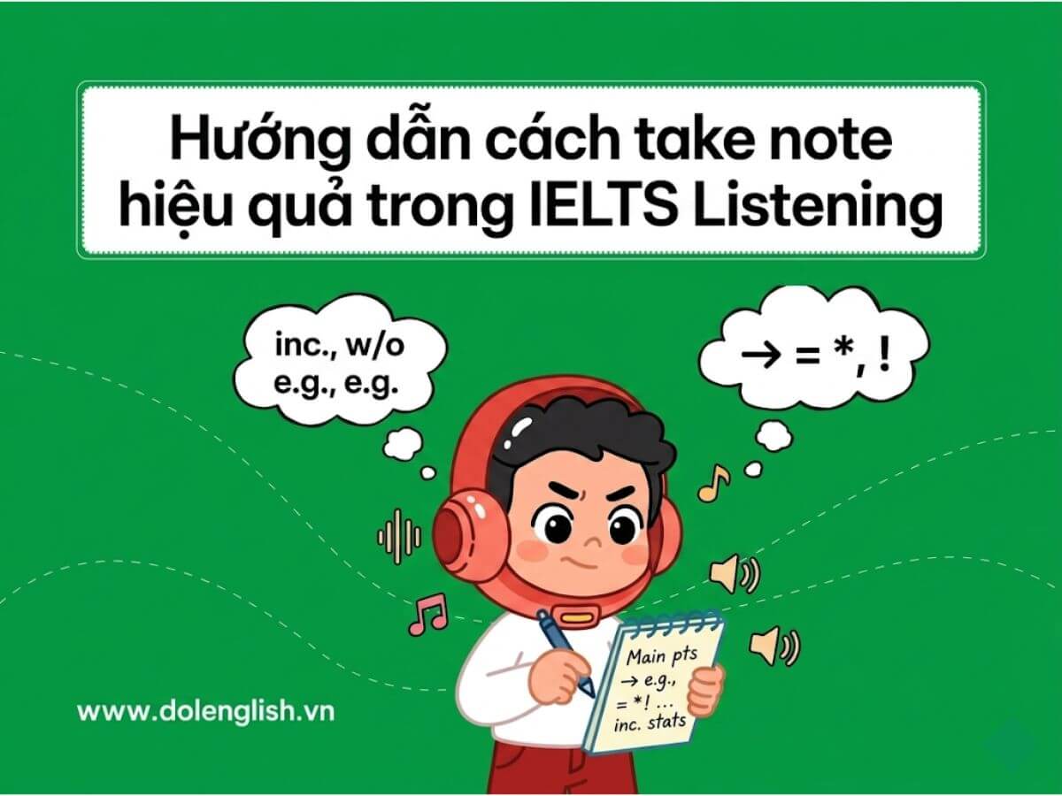 Cách take note hiệu quả trong IELTS Listening