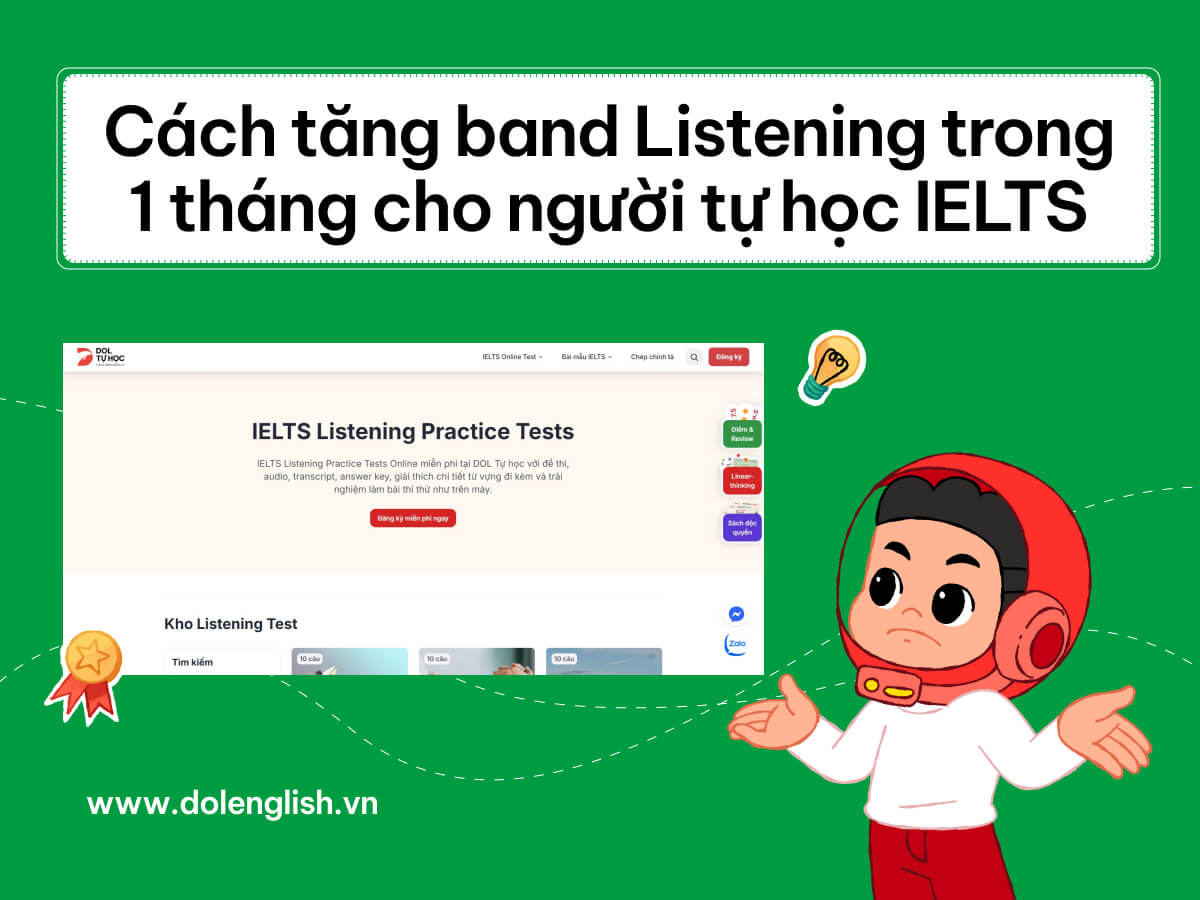 Cách tăng band Listening trong 1 tháng