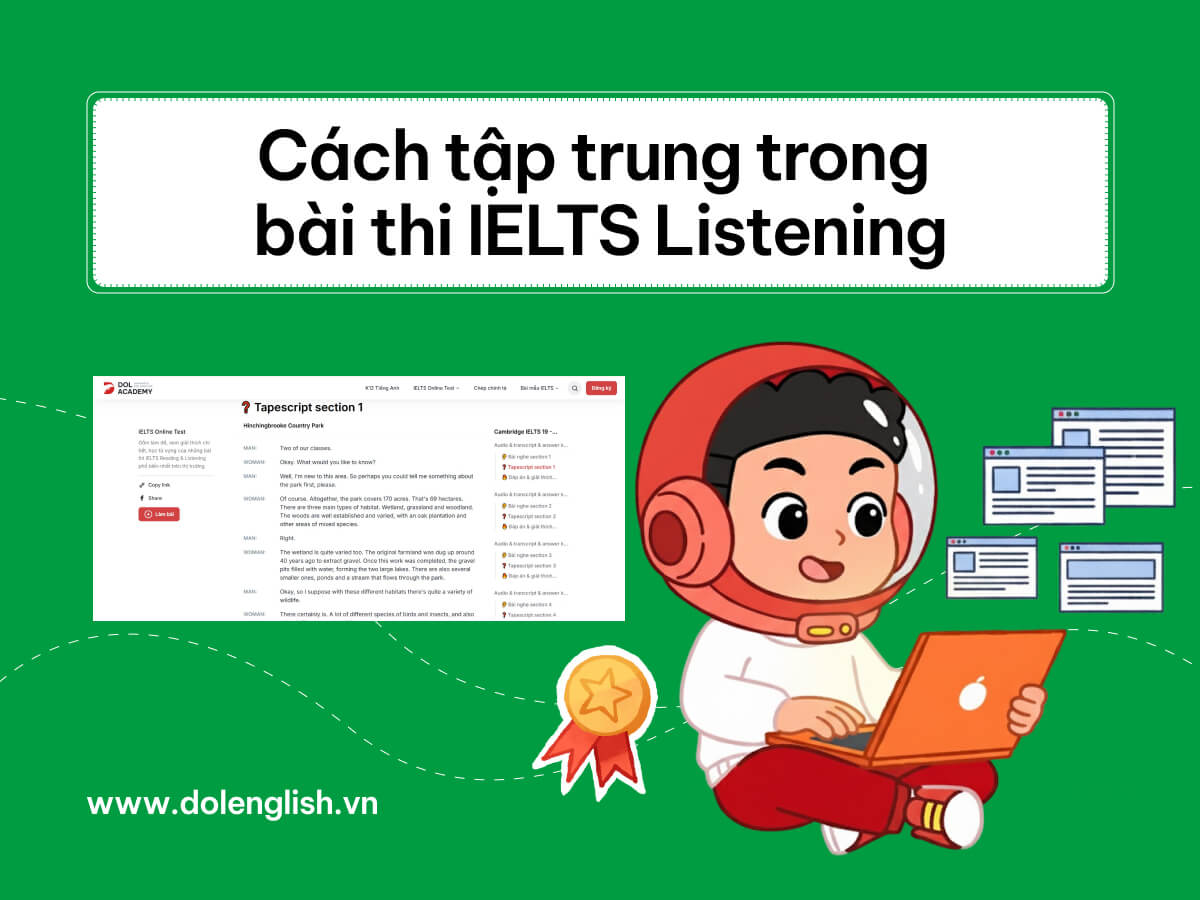 Cách tập trung trong bài IELTS Listening