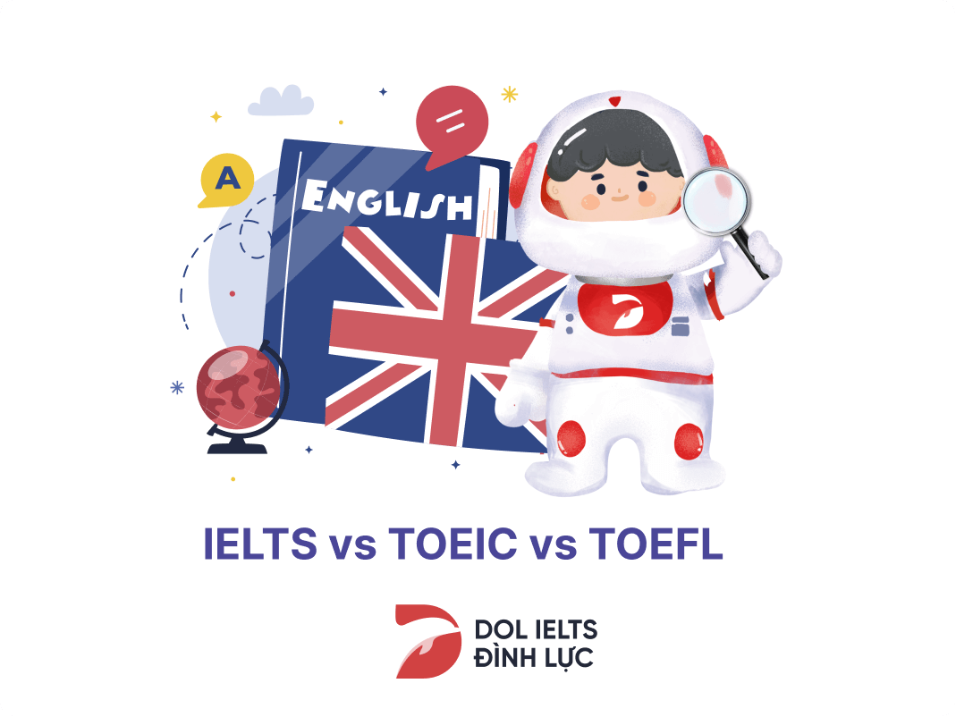 2. Điểm khác nhau của TOEIC, IELTS và TOEFL