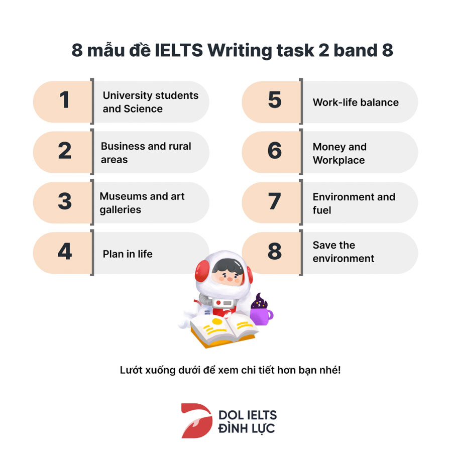 Topics đáng để cân nhắc cho phần thi Writing Task 2 Band 8