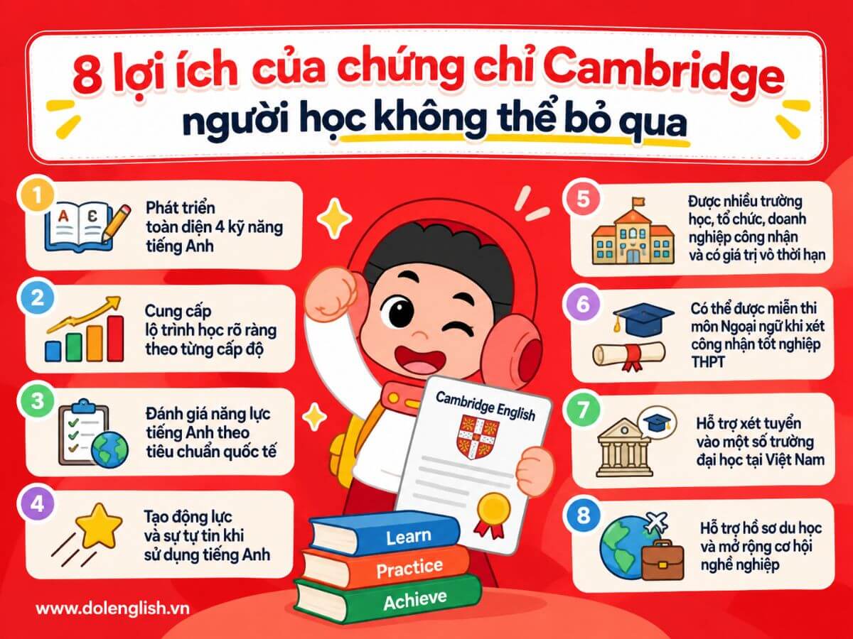 Lợi ích của chứng chỉ Cambridge
