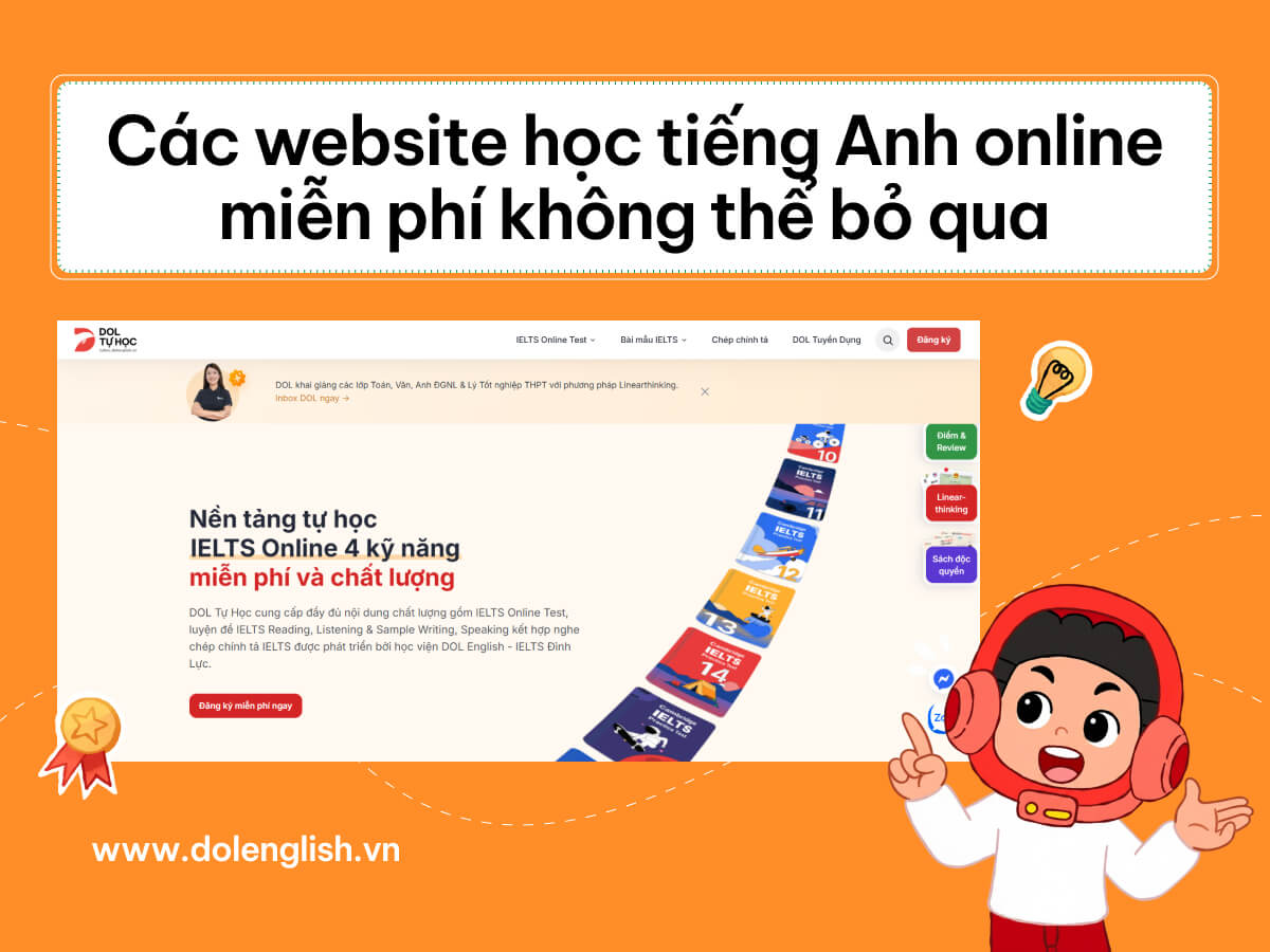 top website học tiếng anh online miễn phí